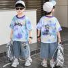 Boys' summer clothes 2026 new summer set, stylish children's cool and handsome short sleeved summer two-piece set for boys