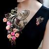 High End Diamond Inlaid Brooch, Women's High-end Feel, Chest Flower, Multifunctional Clothing Accessories