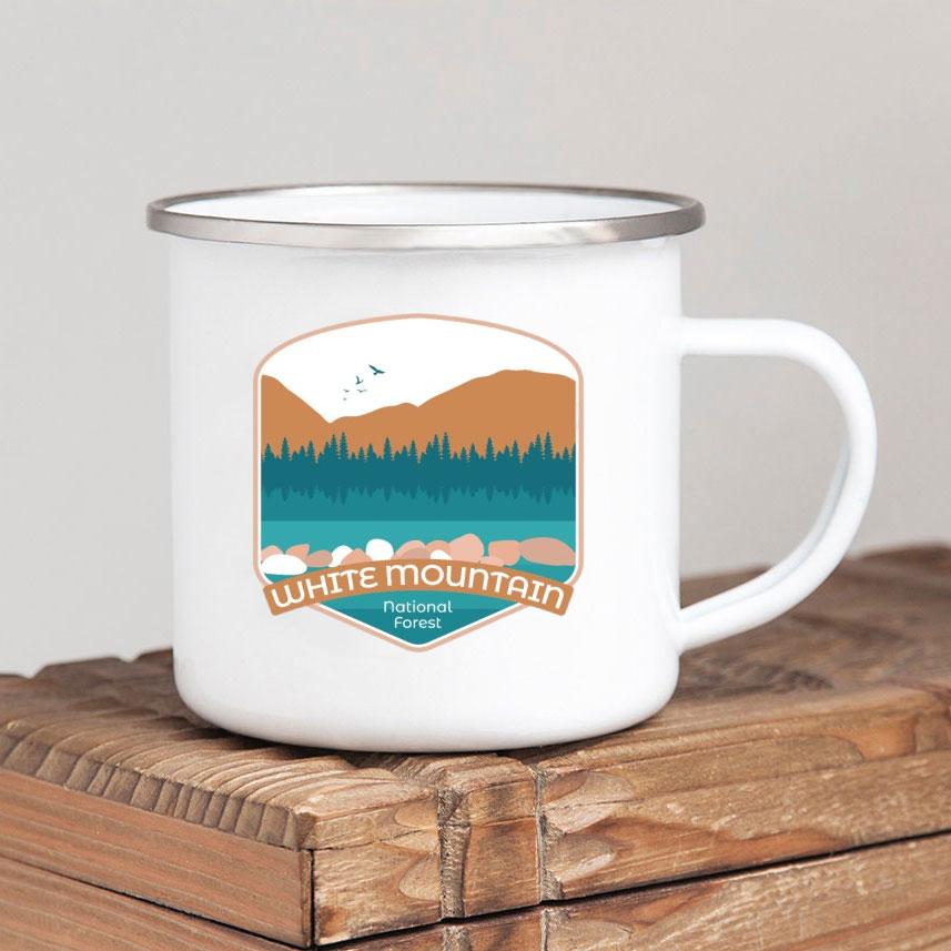 Эмалированная кружка для кофе Forest Camp Adventure Together Camping Cup Идея подарка для Camper Campfire Кружки для походов на открытом воздухе Фестиваль путешествий