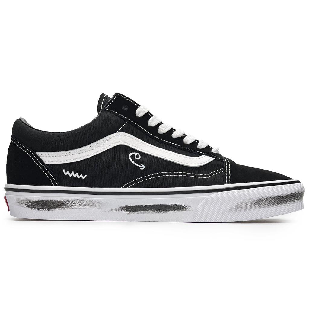 Vans Кеды для скейтбординга Old Skool Graffiti Bear, нескользящие, износостойкие, низкие, унисекс, черные с белым, VN000D3HY28(Команда285-)