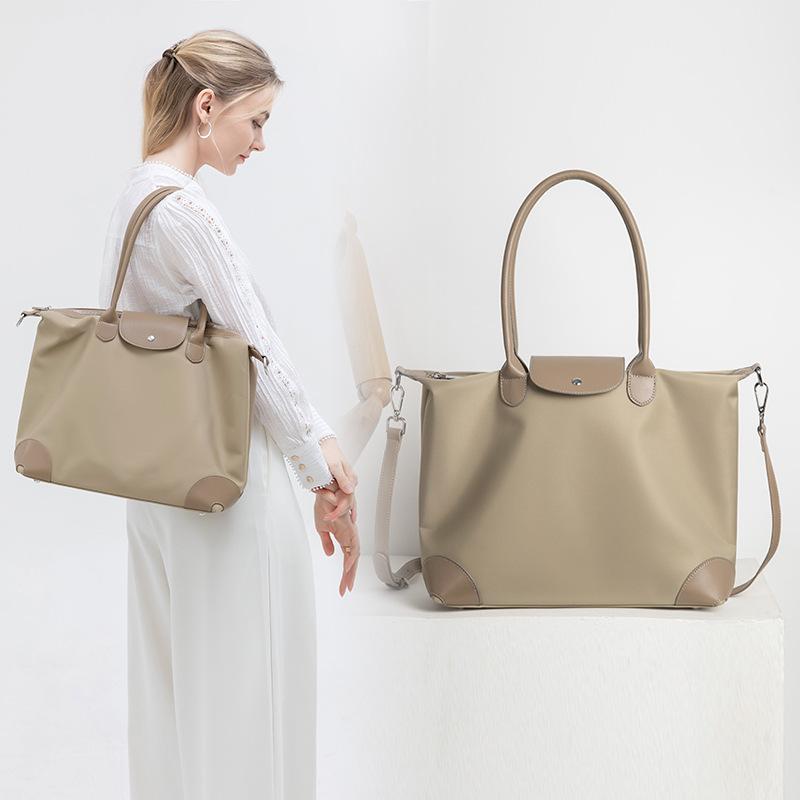Новая сумка-тоут большой вместимости, плечевая сумка из ткани Оксфорд, контрастная сумка для учебы, поездок на работу, сумка для мамы, сумка для покупок