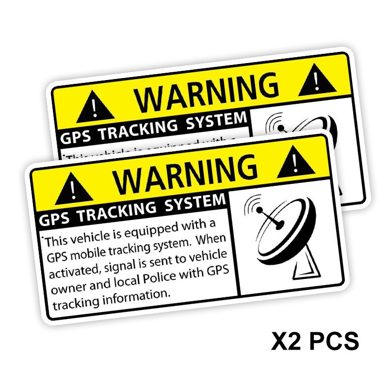 Y315 #2 шт. Предупреждающая GPS-сигнализация наклейка на автомобиль виниловая наклейка водонепроницаемые декоративные наклейки для автомобиля