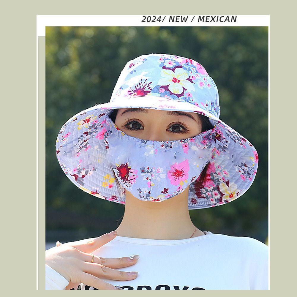 Wide Brim Sunscreen Cap Anti-uv Tea Picking Cap Cycling Headwear Fisherman Hat  Agricultural Work