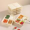 Meichu Biodegradable Corn Starch 4-Compartment Lunch Boxes with Lids