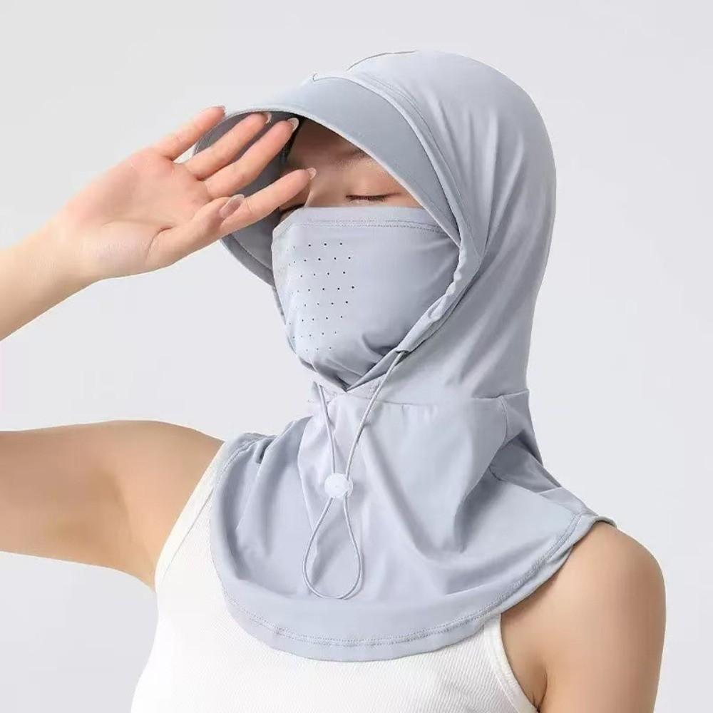 Ice Silk Balaclava Hat Adjustable Sunscreen Full Face Cover Cycling Sun Protection Mask Fishing
