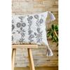 Punch Embroidered Single Decorative Daisy Design Throw Pillow Cover (punch)