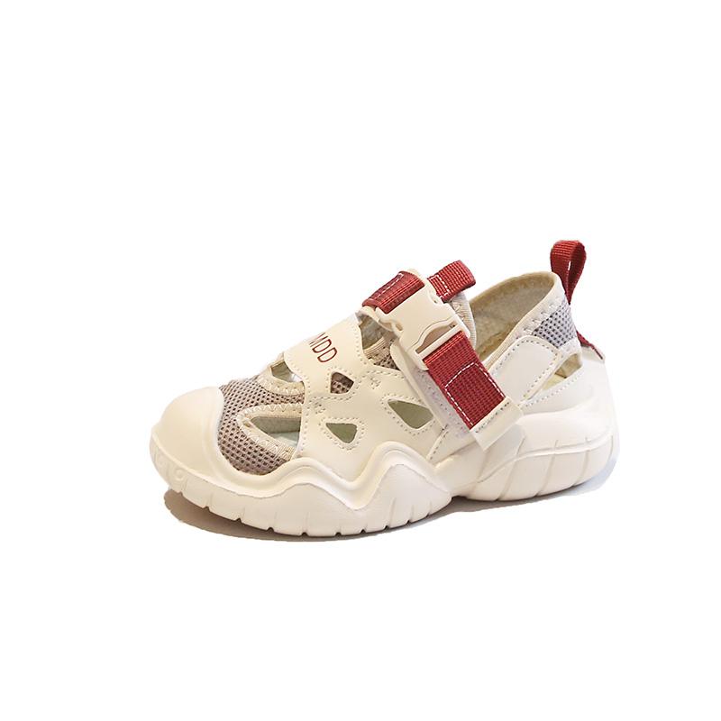 Детские сандалии для школы, повседневные, для девочек, спортивные сандалии, модные, сетчатые, вырезы, для детей, мальчиков, массивные, для пляжа, кроссовки, нескользящие