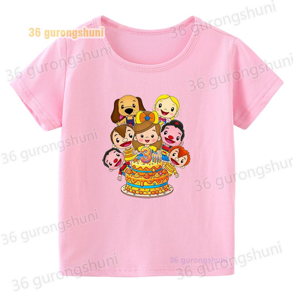 Cartoon Bely y Beto Tshirt Girl pink T Shirt summer Tops tee Kids Clothes T Shirts Girls T-shirts children Short Sleeve
