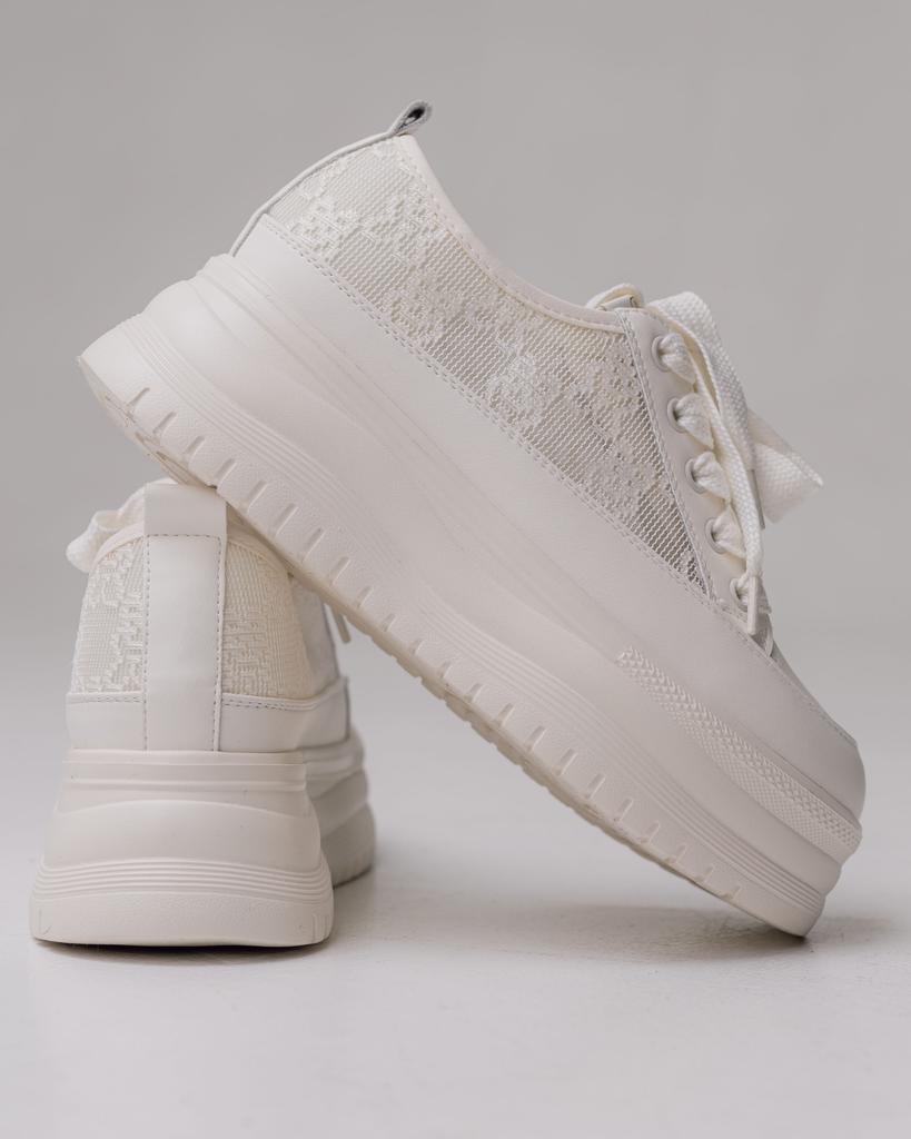 Кроссовки на платформе Allsy 195000 36 белые кожа