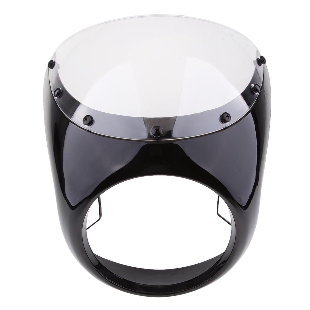 Motorcycle 7Inch Cafe Racer Front Headlight Fairing Screen Windscreen Windshield Cover Kits Motorcycle Headlight Fairing Screen