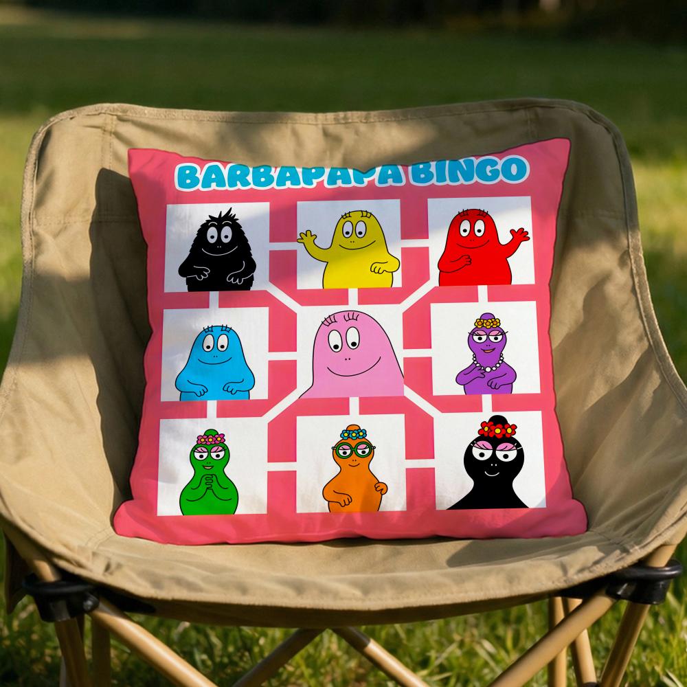 Cartoon BBarbapapa Cushion Cover Soft Reversible Durable Pillow Cover MultiScene Use for Home Car Daily Comfort