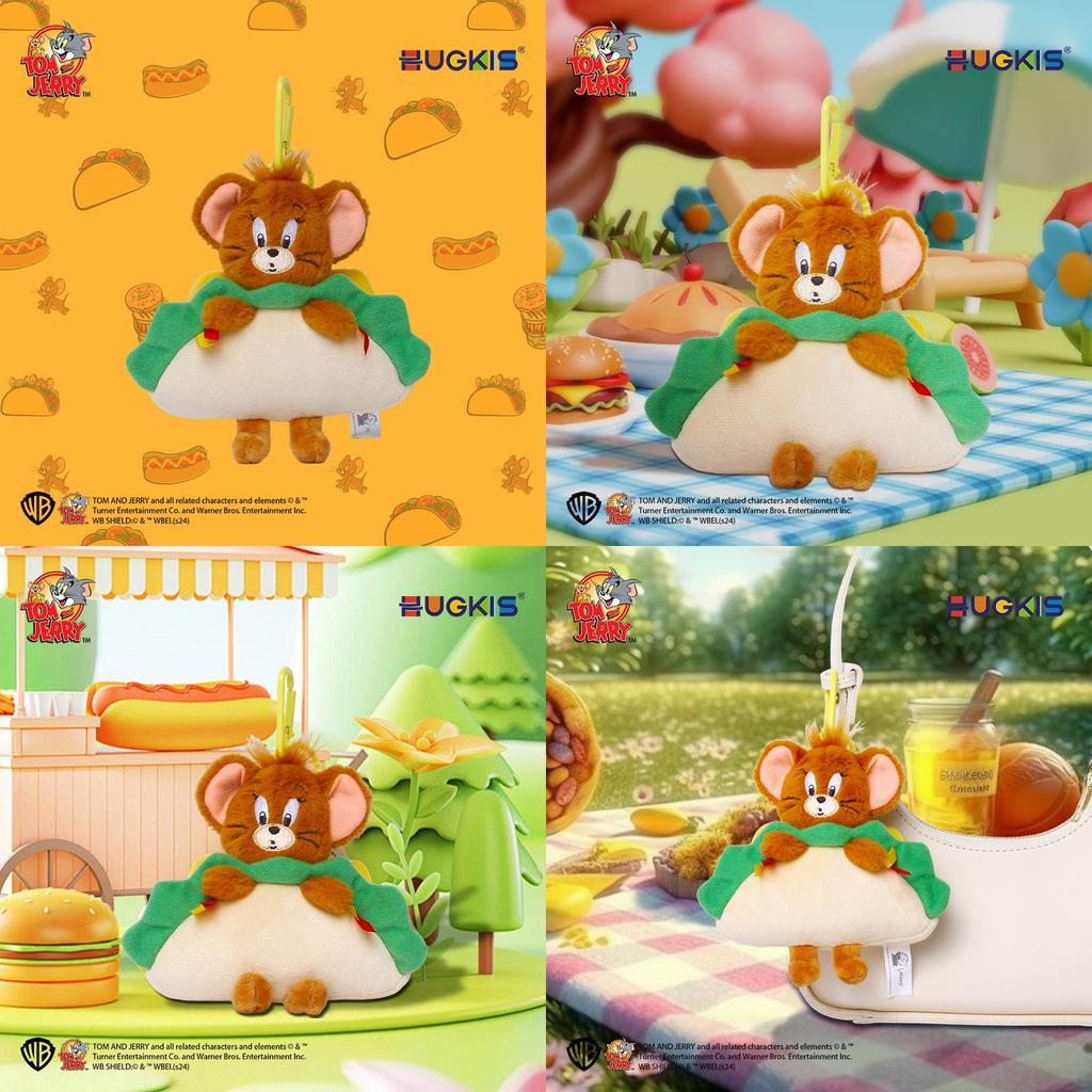 Мультфильм Том и Джерри Торт Тако Подвеска Мышонок Джерри с мягким коротким ворсом для детей и коллекционеров