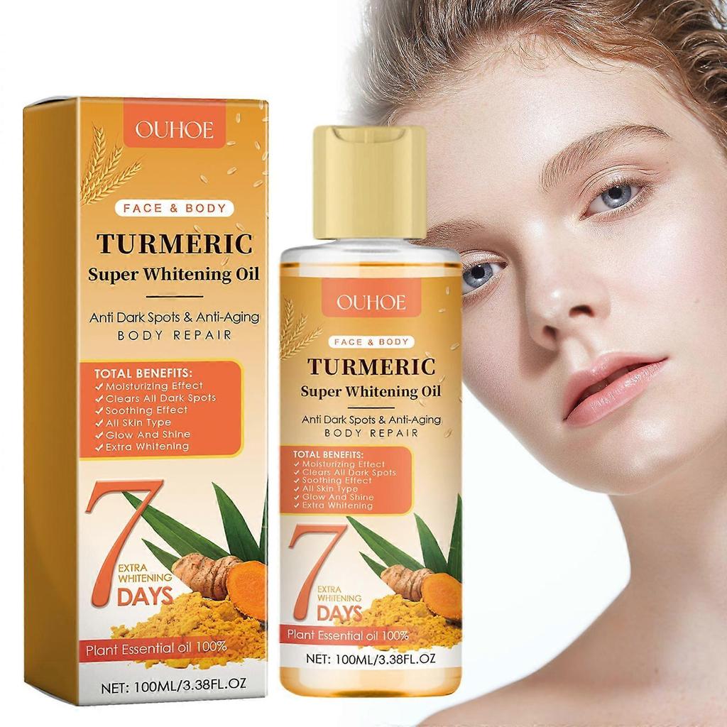 OUHOE Turmeric Skin Care Oil Is A Daily Care Oil That Keeps The Skin Tender, Moist, Refreshing And Non-Sticky