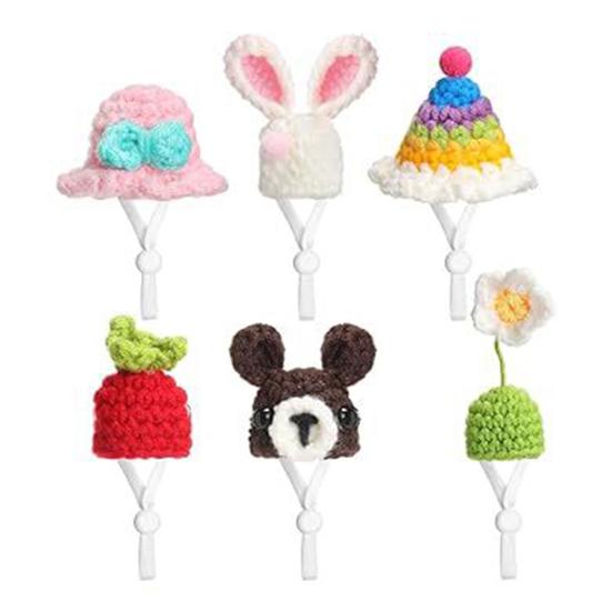 1 Набор Статуэтка Гуся Мини Вязаная Шапка с Регулируемым Ремнем Настольная Шапка Гуся Крючком