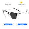 Vintage Square Titanium Alloy Glasses Half-Frame Brand Design Anti Blue Light Reading Glasses For Men Women Reader +1.75 2.5 3.0