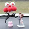 2 шт./компл. Автомобильная парная кукла, украшение, креативный хрустальный шар, украшение для приборной панели дома, романтические фигурки, аксессуары для салона автомобиля