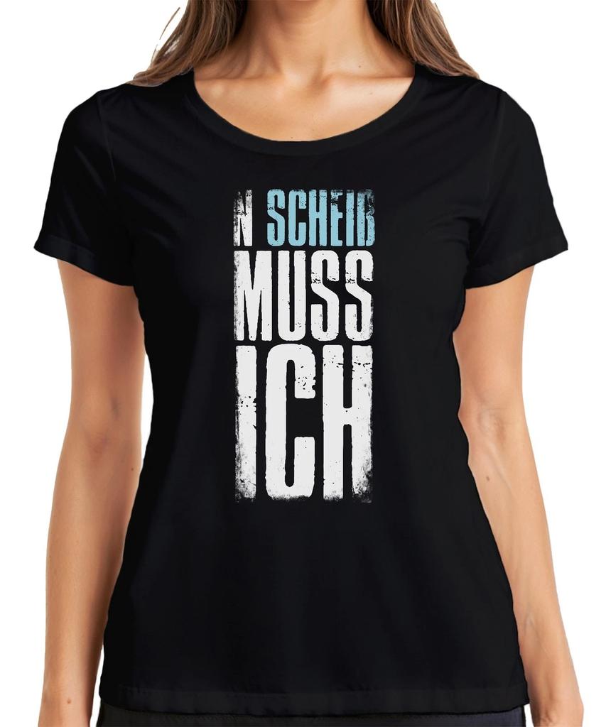 N Scheiss muss ich Spruch Lustig Arbeitsmuffel Faulheit Party Damen T-Shirt