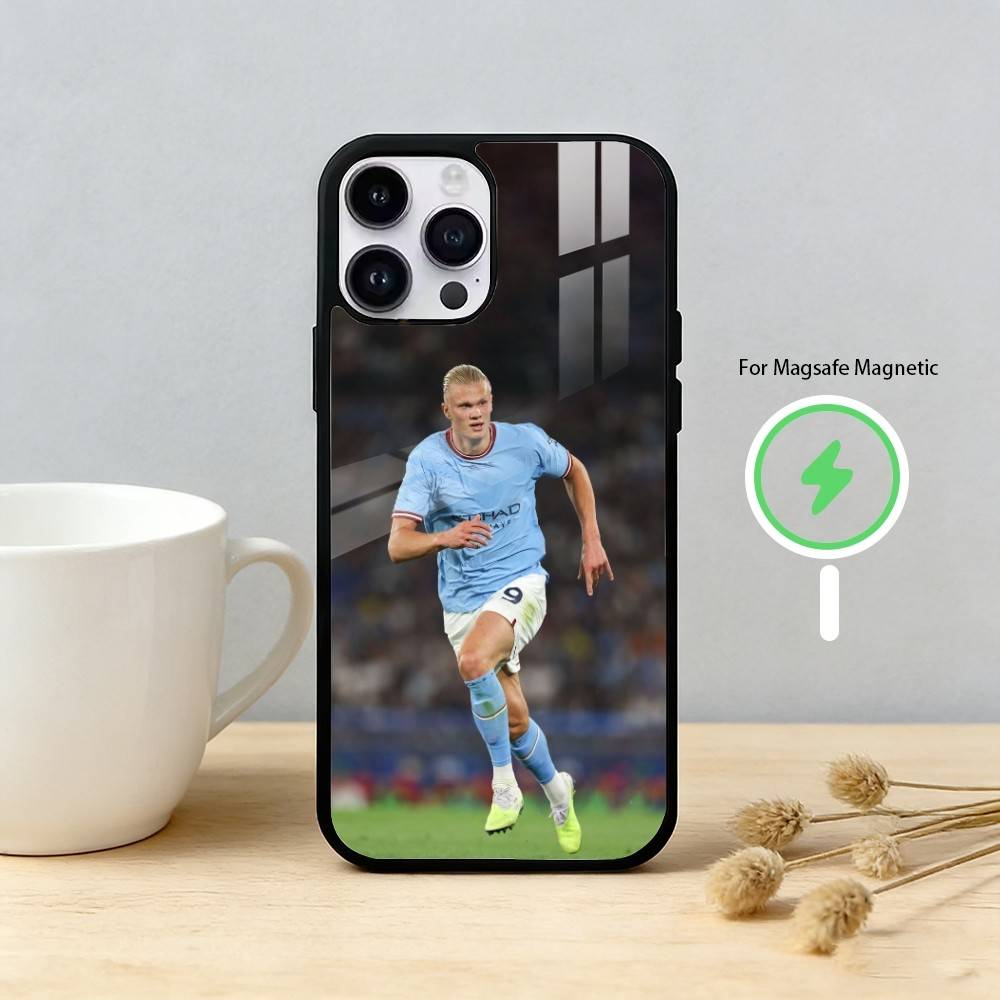 Чехол для телефона Звезда футбола Э-Эрлинг Х-Холанд Для iPhone 17,16,15,14,13,12,Plus,Pro,Max Для магнитной беспроводной зарядки