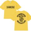 2025 Hip Hop Vintage T Shirt Men Women Sons of Anarchy SAMCRO Double Sided Print Short Sleeve T-shirts Unisex 100% Cotton Tops