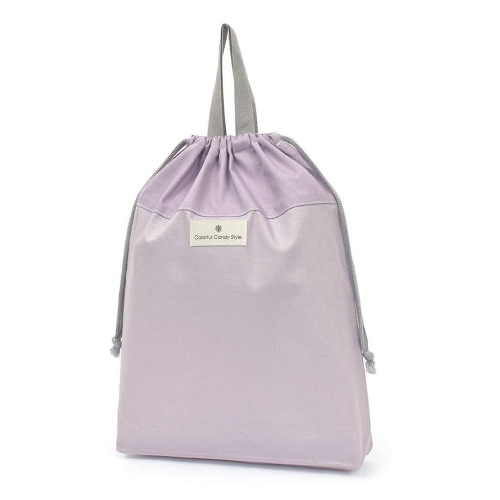 Colorful Candy Style Large Drawstring Gym Clothes Bag In Solid and Lavender Perfect for Elementary School Large Change of N3387300 Colors, Students,