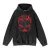 Heavyweight 440g Washed Vintage Naruto Anime Hoodie Men Streetwear Cotton Sweatshirt