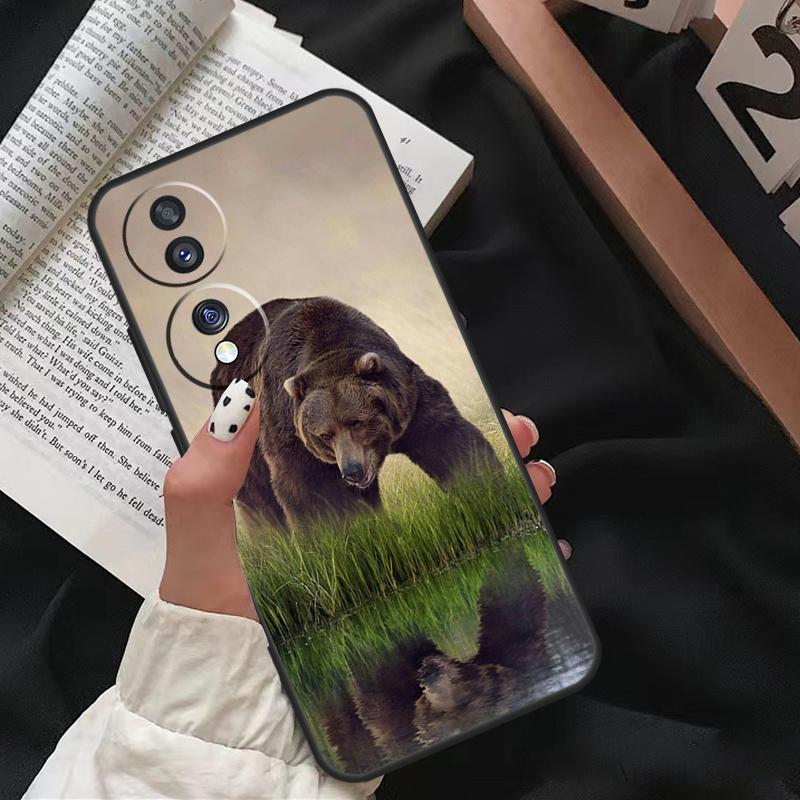 Чехол для телефона Honor с изображением Медведя Гризли Magic 8 6 7 Pro для Honor X9d X9c X9b X9a X8c X8b 200 400 50 70 90 Lite Win RT
