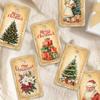 40pcs, Christmas tags, gift labels, party decorations, DIY, packaging embellishments, greeting cards, party cards, jute twine