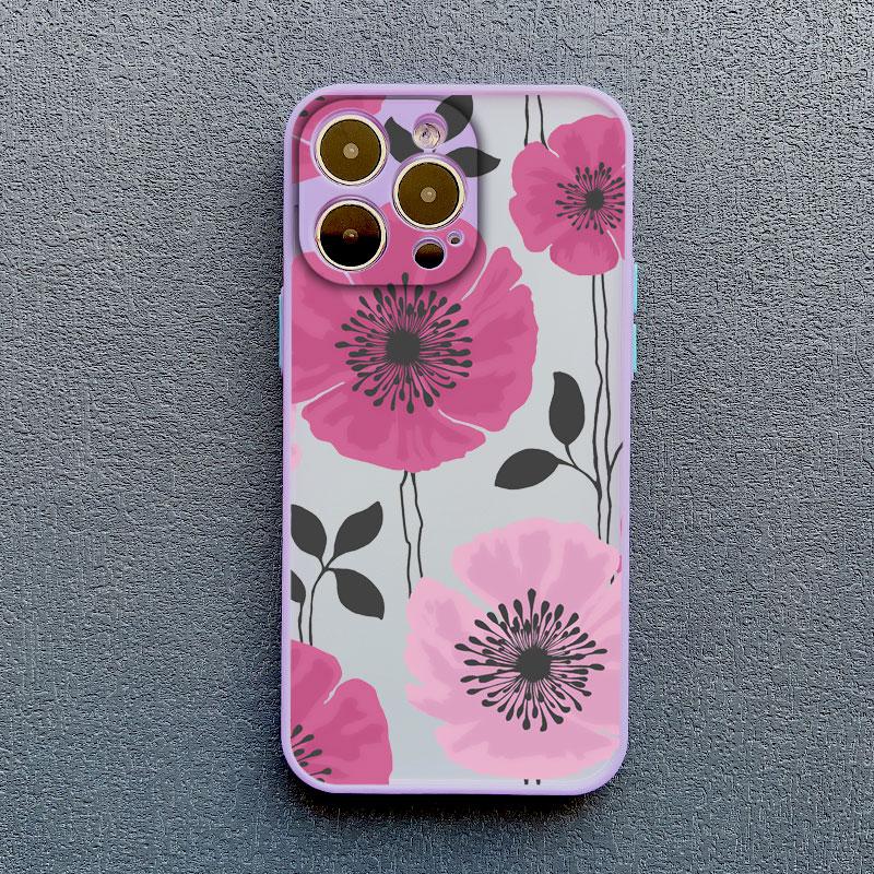 INS Чехлы для телефона с рисунком цветов Для iPhone 11 Чехол iPhone 13 12 15 14 Pro Max Mini XS X XR 15 14 7 8 Plus SE2 Ударопрочные Чехлы
