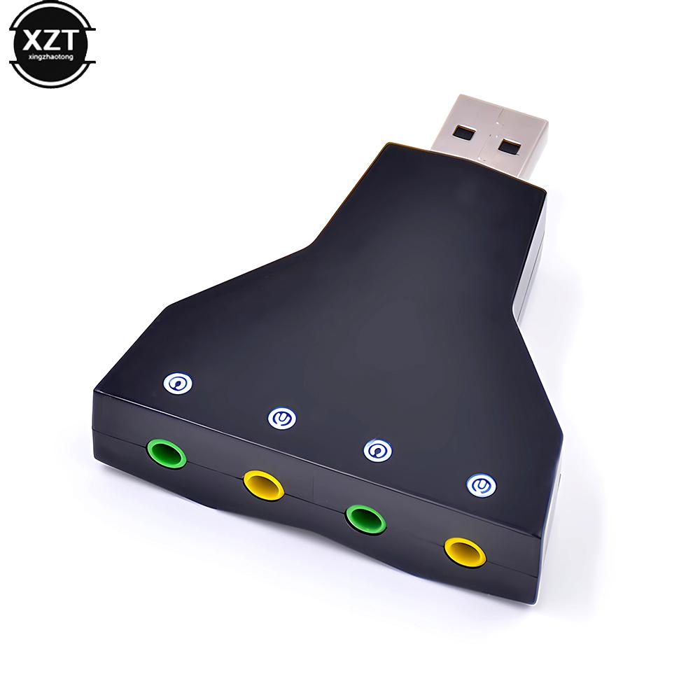 Внешняя виртуальная USB-звуковая карта 7.1-канальная 3D-звук Аудиоадаптер Двойной микрофонный двойной аудиоинтерфейс Выход НезависимыйХороший продукт
