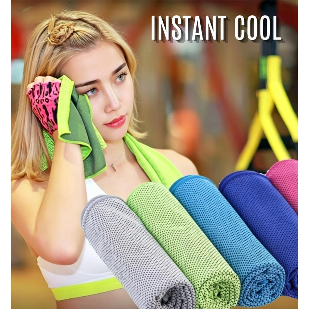 3 Pack Portable Cooling Towels with Silicone Case, Neck Cooling Towel for Sports, Gym, Yoga, Running, Camping (BlackGrayBlue)