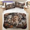 Wolf Pattern Bedding Quilt Set Quilt Cover Pillowcase Home Decoration Birthday Gift (1 * duvet cover + 2 * pillowcase, without core)