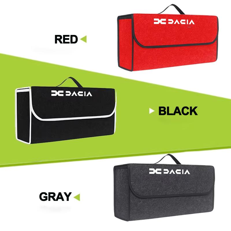 Car Logo Trunk Organizer Box Large Capacity Folding Storage Bag For Dacia Stepway Dokker Lodgy Jogger MCV Duster Spring Sandero