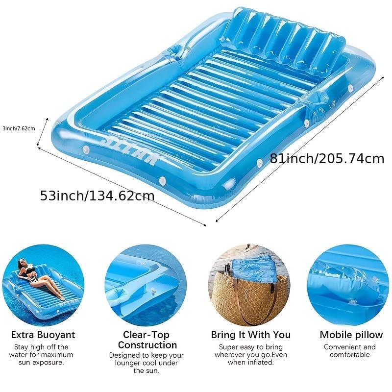 Открытый пляж с водяной кроватью, плавающим плотом, надувным креслом