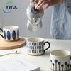 YWDL 450 мл скандинавская керамическая кружка для кофе и молока с ручкой ретро большая емкость японская чашка для завтрака овсянка подарок дропшиппинг