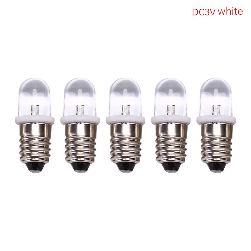 5Pcs E10 Led Bulb Dc 3V 4.5V Instrument Bulb Indicator Bulb Flashlight Bulb