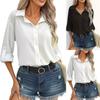 Женская модная однотонная рубашка в стиле casual