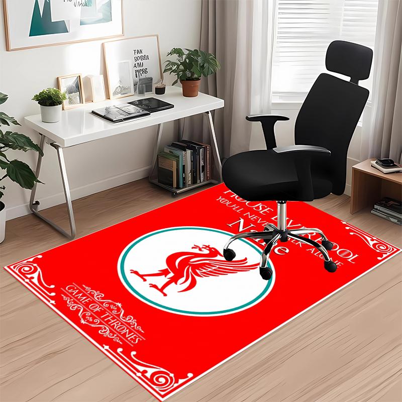 Custom Name Liverpool Football Club Printed Carpet Rug For Office Chair Living Room Bedroom Kitchen Room Decor Gifts