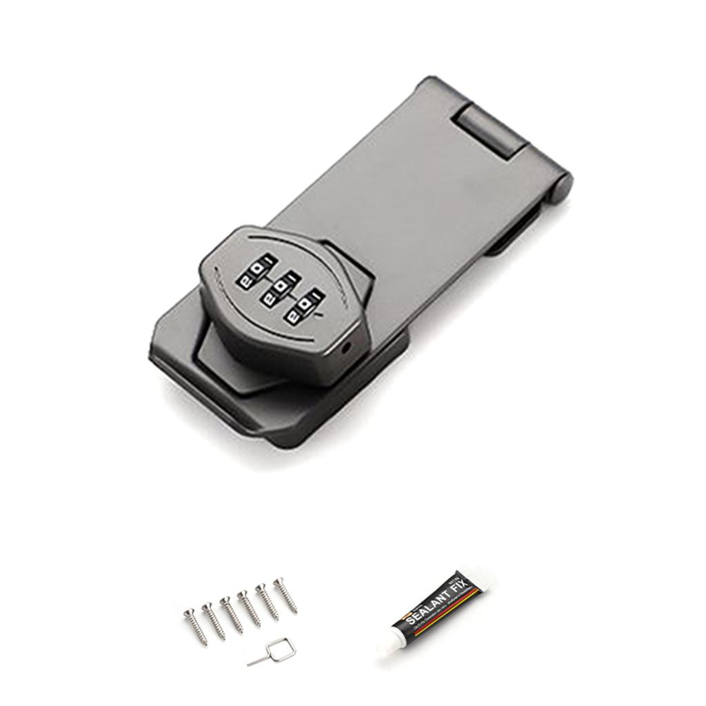 3-значный кодовый замок Пароль Безопасность Шкаф Навесные замки Замок для картотечного шкафа из алюминиевого сплава Противоугонный замок для ящика