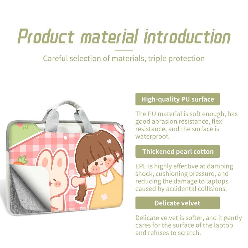 DIY Laptop Bag Laptop Case 13 14 15 16 17 Inch Shoulder Hand Bag for Macbook/Dell/HP/Asus/Lenovo Multi Size Cartoon Sleeve Bag