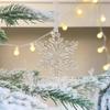 3 шт./комплект DIY Рождественские прозрачные снежинки Прозрачные акриловые прозрачные подвески-снежинки Изысканные