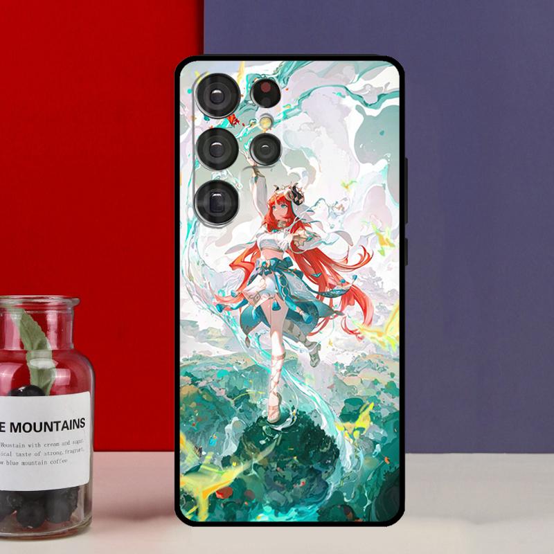 Чехол-футляр Genshin Impact Нилу для Samsung Galaxy S25 Ultra S9 S10 S20 FE S21 S22 S23 Plus S24 Ultra