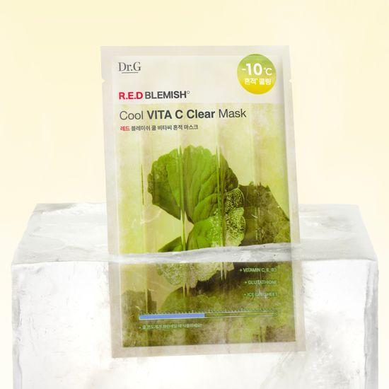 Dr.G Red Blemish Cool Mask 3 types in 1 sheet (soothing/scar reduction/elasticity)