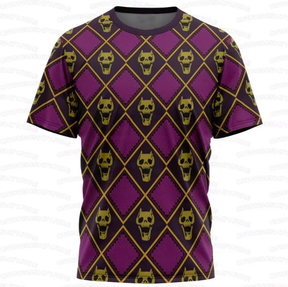 2026 Summer Japanese Anime JOJO's Cosplay Jersey T-shirts 3D Print Cartoon Short Sleeve Kid T-shirt Y2k Tops