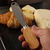 Stainless Steel Cutlery Set: Butter Scraper, Spatula, Bread & Jam Knife, Cheese Knife with Rubberwood Handle
