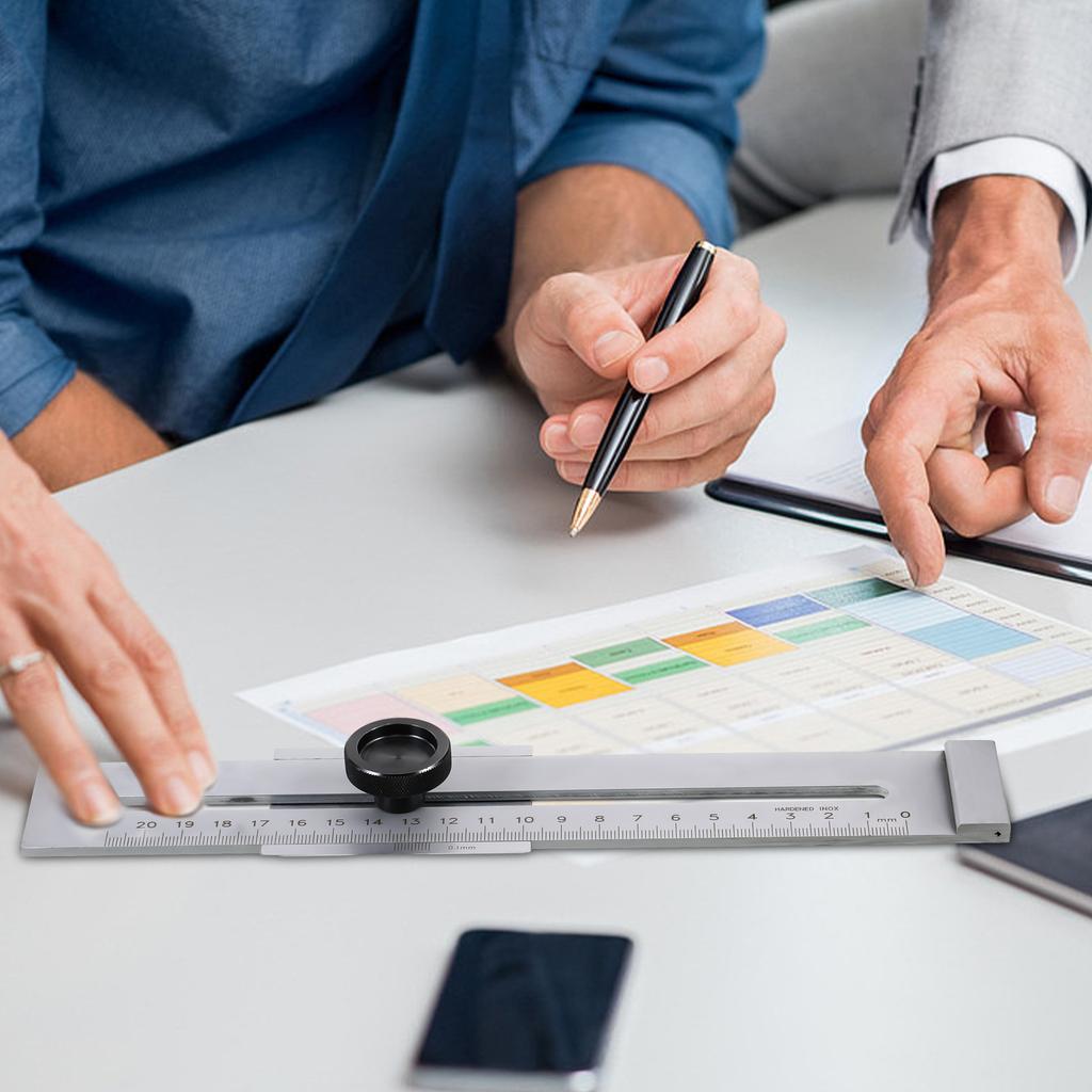 Углеродистая сталь 200 мм деревообрабатывающий измерительный винт режущий разметочный калибр скребок линейка для деревообрабатывающего инструмента DIY