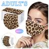 Трехслойная одноразовая пыленепроницаемая защитная маска с леопардовым принтом для взрослых