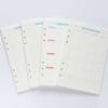 Stationery Paper A6 Loose Leaf Inside Paper To Do List Page Spiral Binder Paper Refill Inner Pages