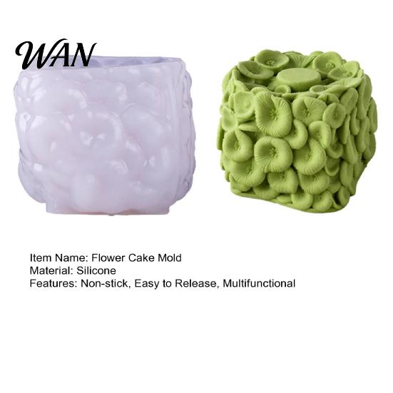 Beginner Friendly Cake Mold Silicone Flower Mold, Non-Stick Floral Easy to Food Grade Release Baking Pan for Cakes Jelly Pudding Soap Candles 3D