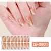 16Tips Full Cover Gradient Nail Stickers DIY Nail Polish Strips Glitter Cat Eye Adhesive Nail Art Sticker Manicure Decoration