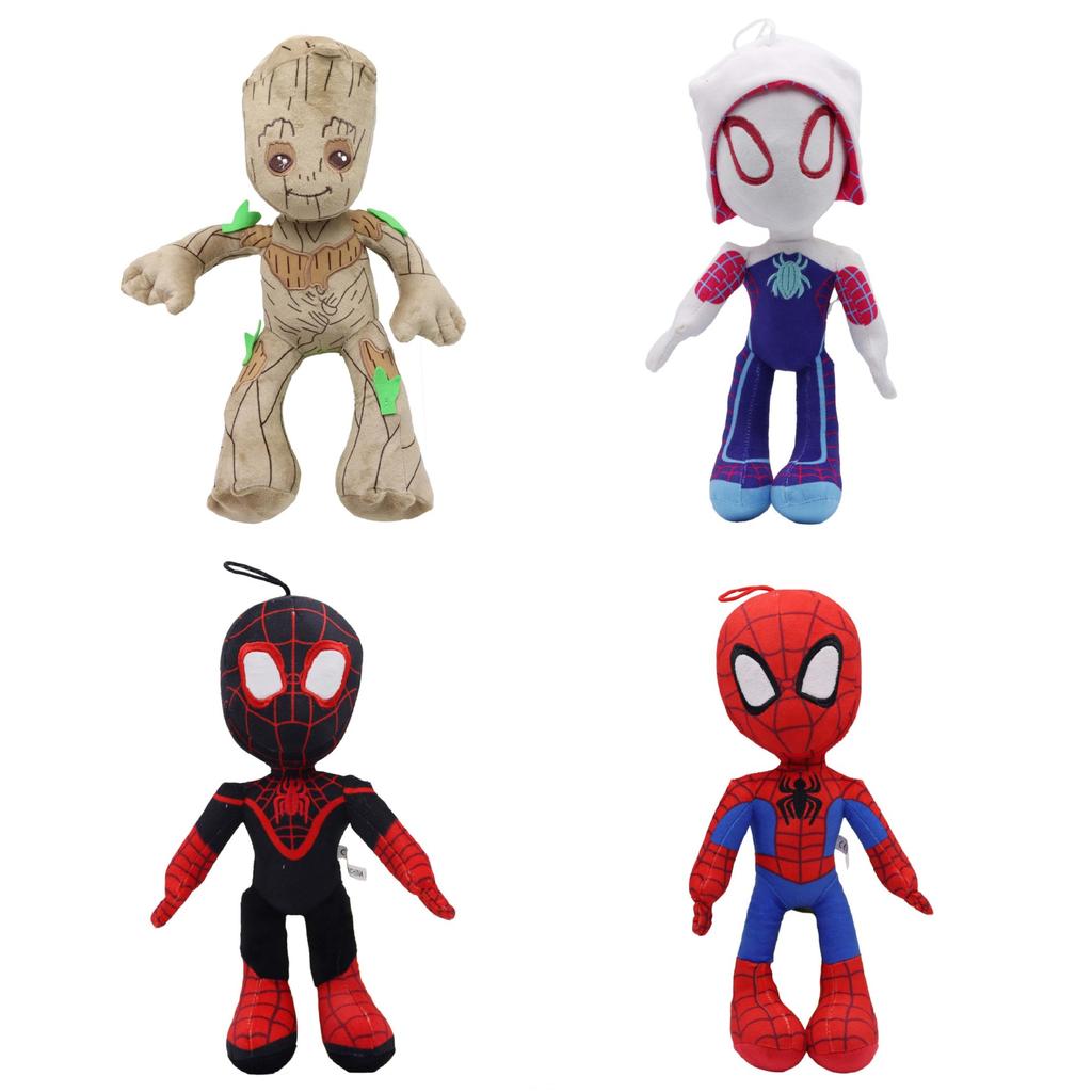 30cm Marvel Spiderman Plush Toy Soft Stuffed Cartoon Stuffeds Dolls Large Plushs Boy Cloth Dolls Pillow Kids Christmas Gift